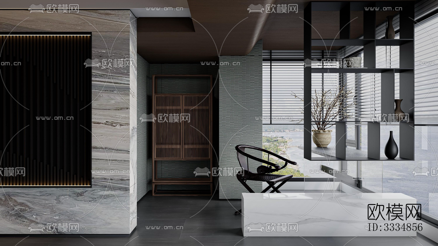 现代餐厅效果图下载（渲染图11）