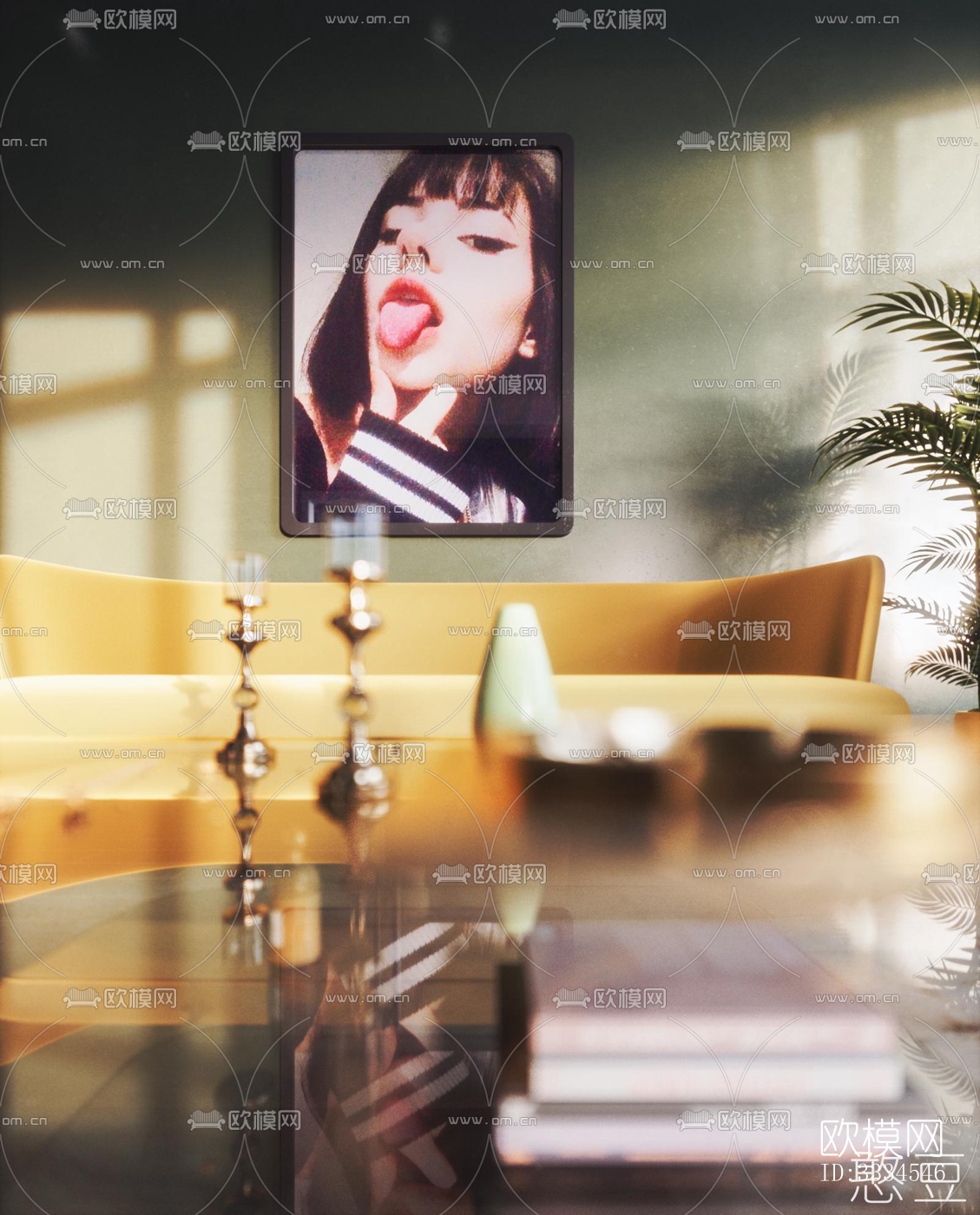 现代客厅效果图下载（渲染图8）