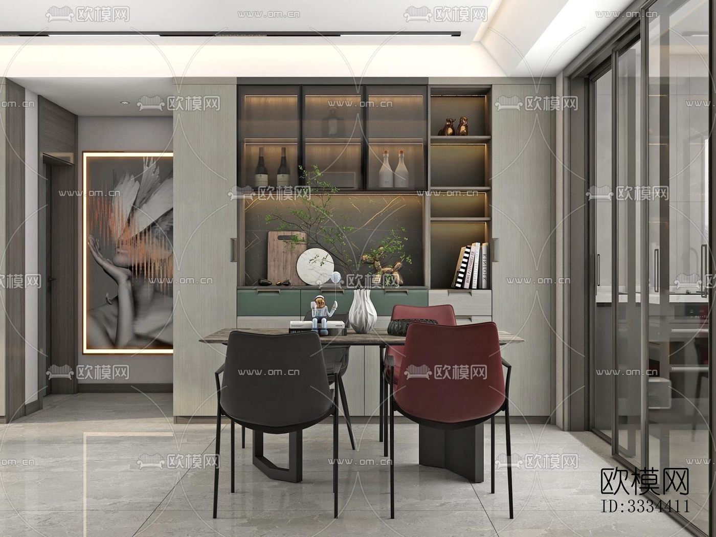 现代卧室效果图下载（渲染图2）