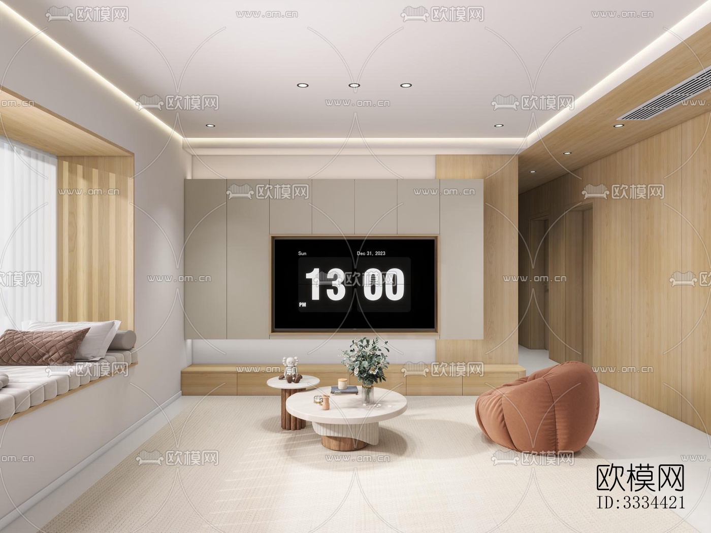 现代卧室效果图下载（渲染图6）