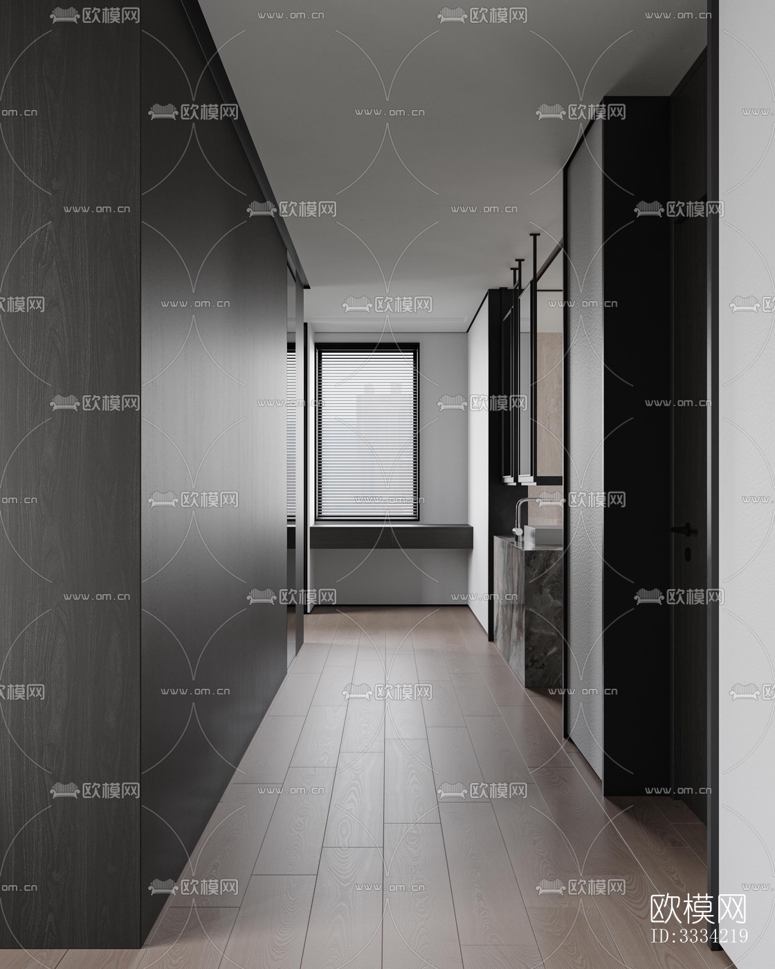 现代卧室效果图下载（渲染图3）