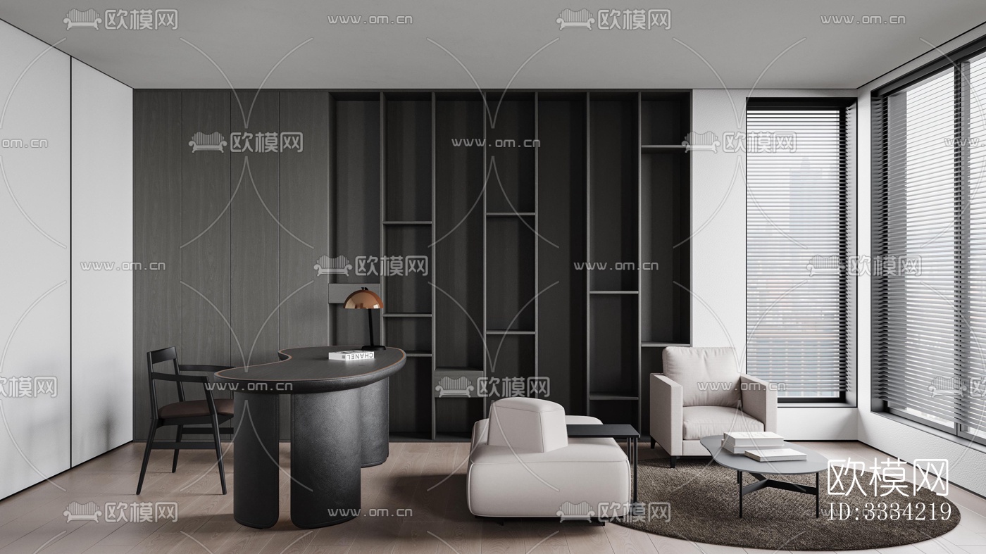 现代卧室效果图下载（渲染图2）