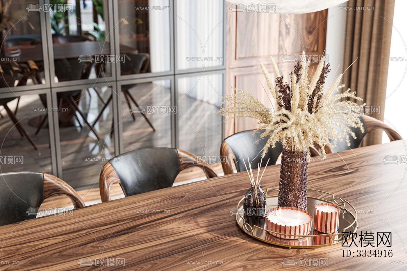 现代餐厅效果图下载（渲染图11）