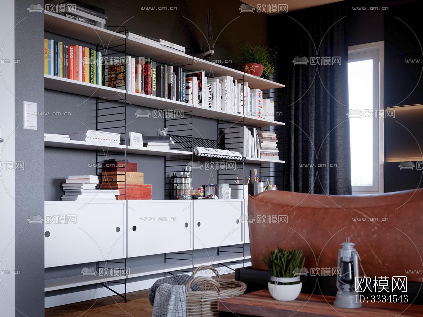 现代客厅效果图下载（渲染图11）