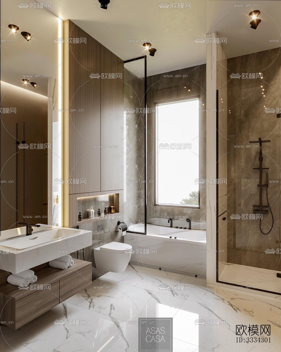 现代卧室效果图下载（渲染图7）