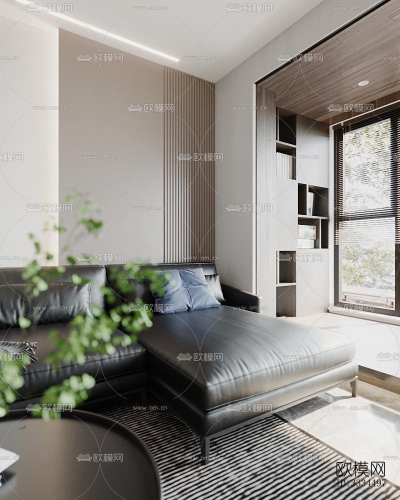 现代客厅效果图下载（渲染图11）