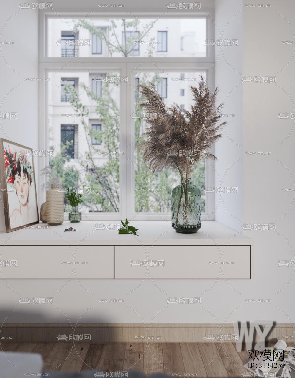 现代卧室效果图下载（渲染图9）