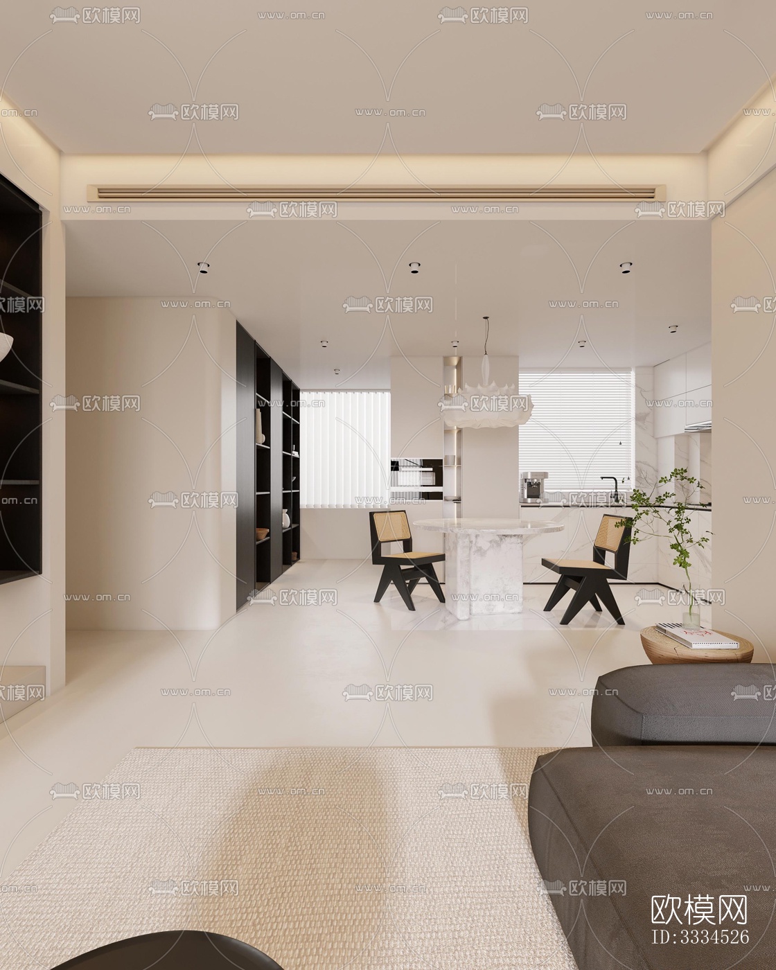 现代客厅效果图下载（渲染图5）