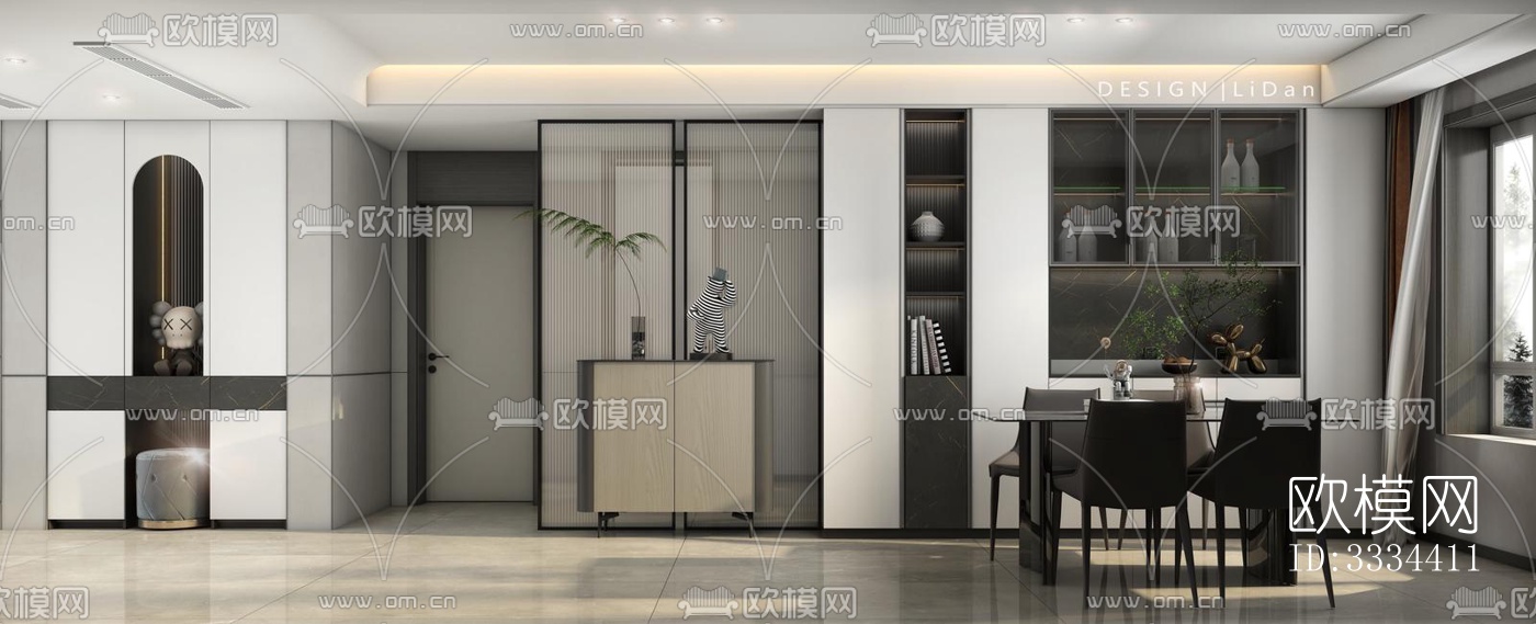 现代卧室效果图下载（渲染图3）