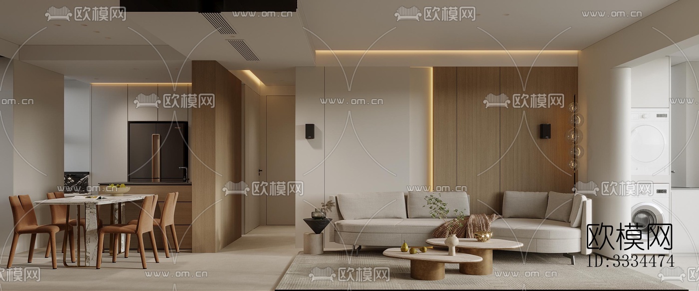 现代客厅效果图下载（渲染图1）