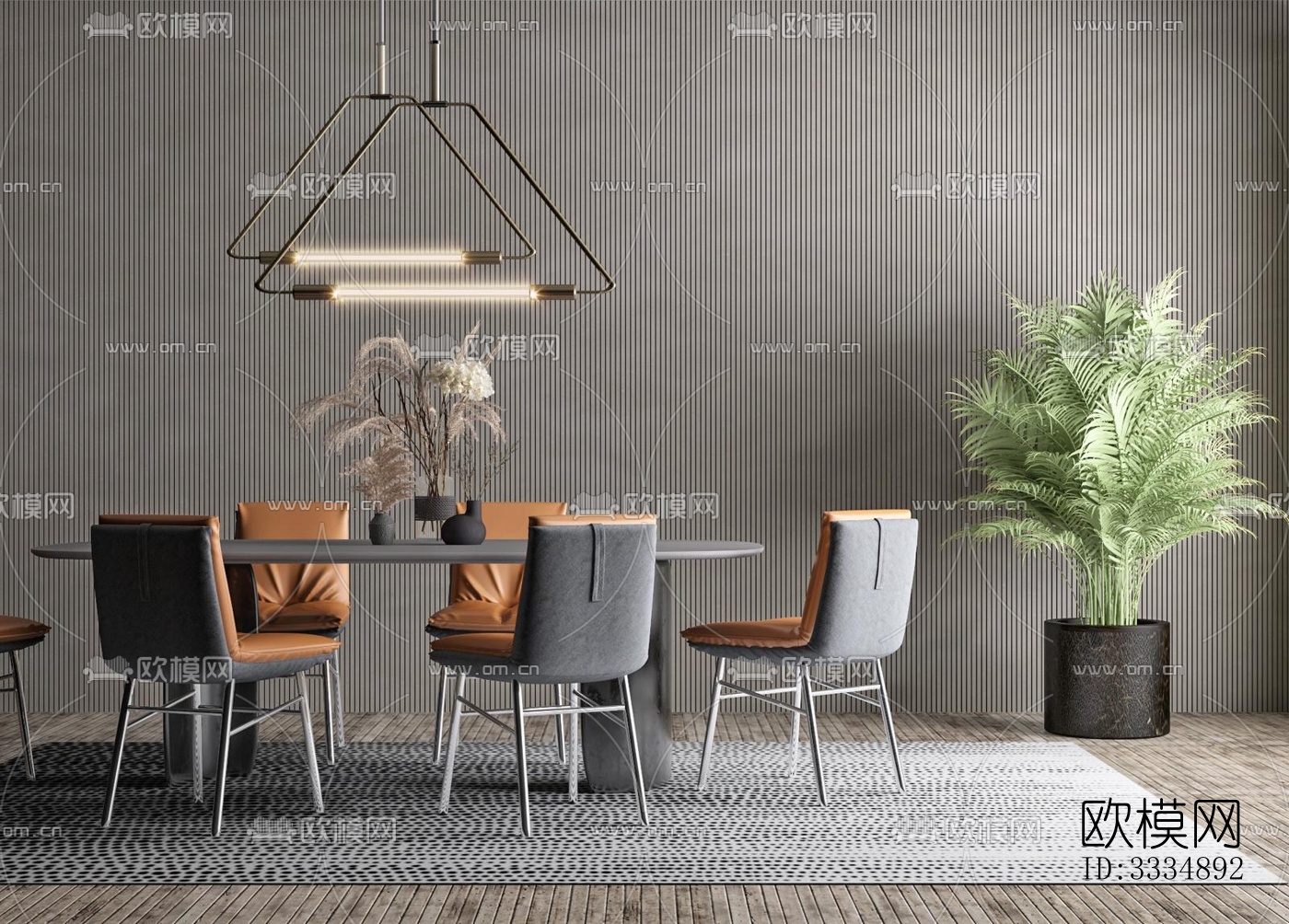 现代餐厅效果图下载（渲染图6）