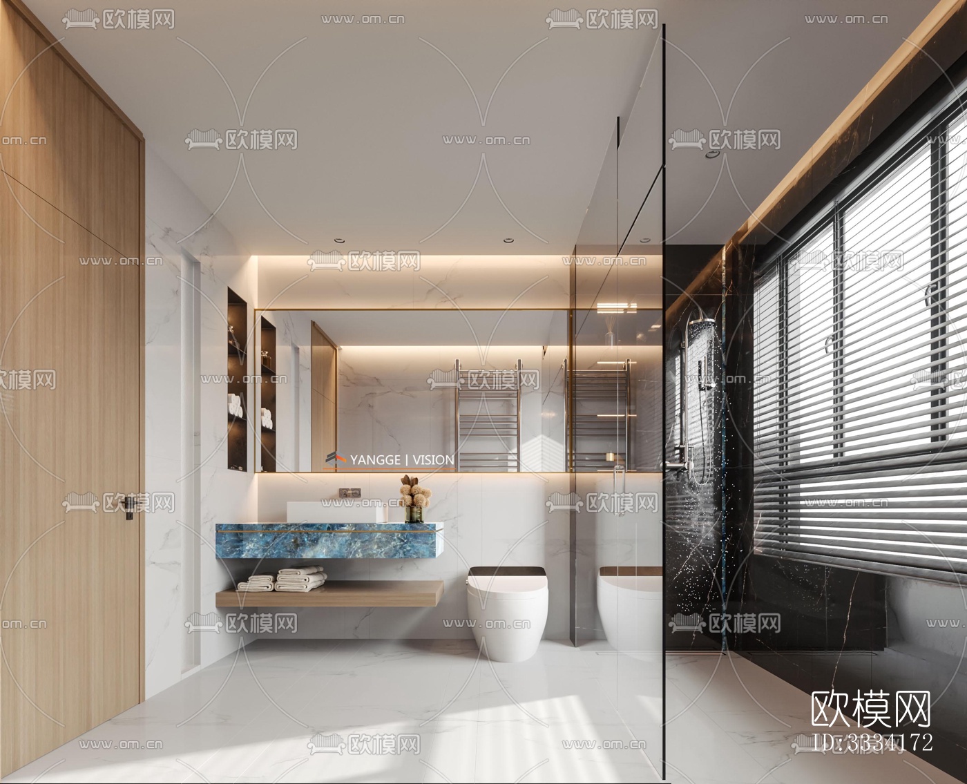 现代卧室效果图下载（渲染图4）