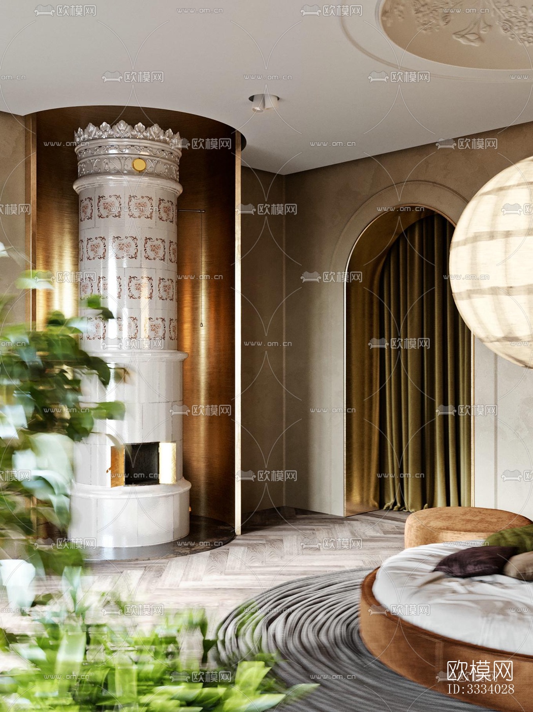 现代卧室效果图下载（渲染图5）