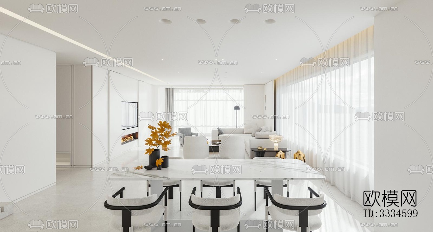 现代客厅效果图下载（渲染图11）