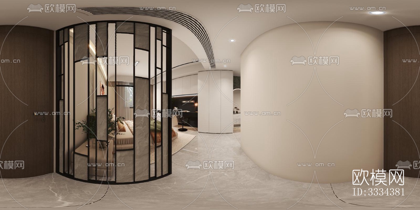 现代卧室效果图下载（渲染图3）