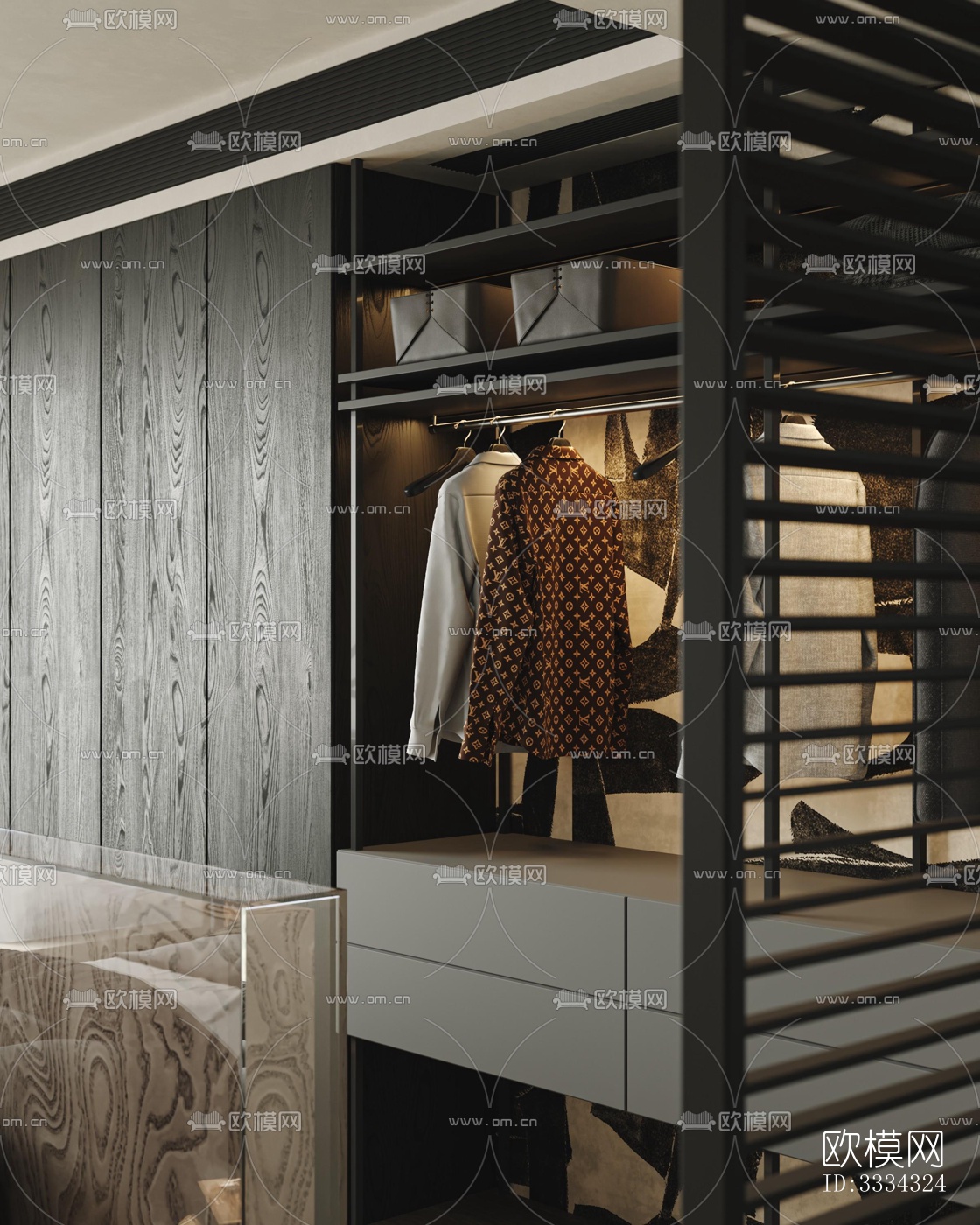 现代卧室效果图下载（渲染图8）