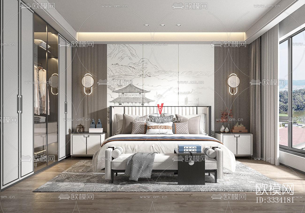 现代卧室效果图下载（渲染图5）