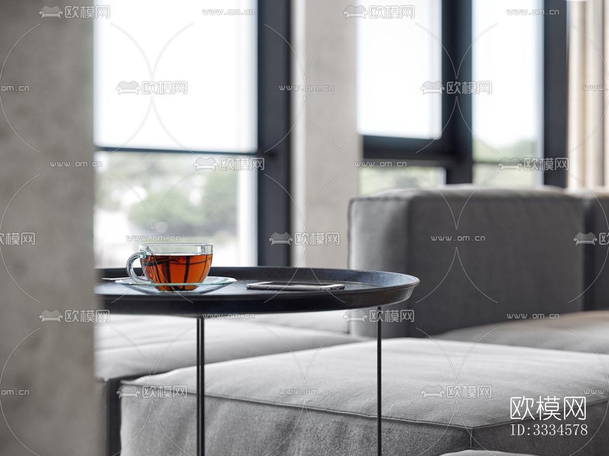 现代客厅效果图下载（渲染图12）