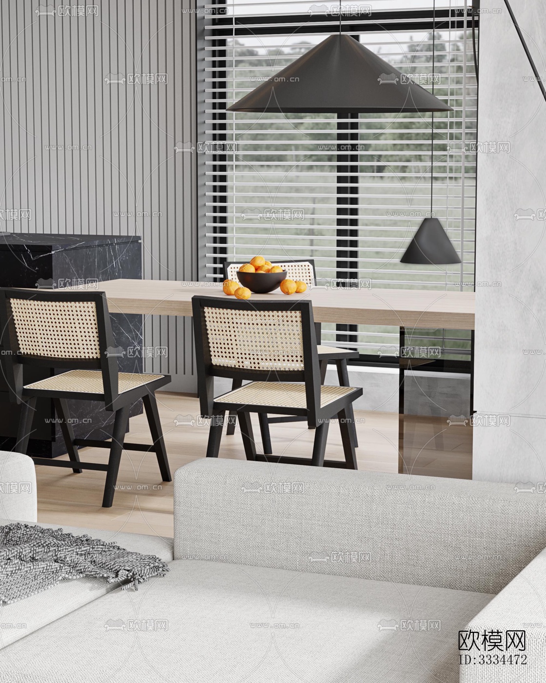 现代客厅效果图下载（渲染图4）