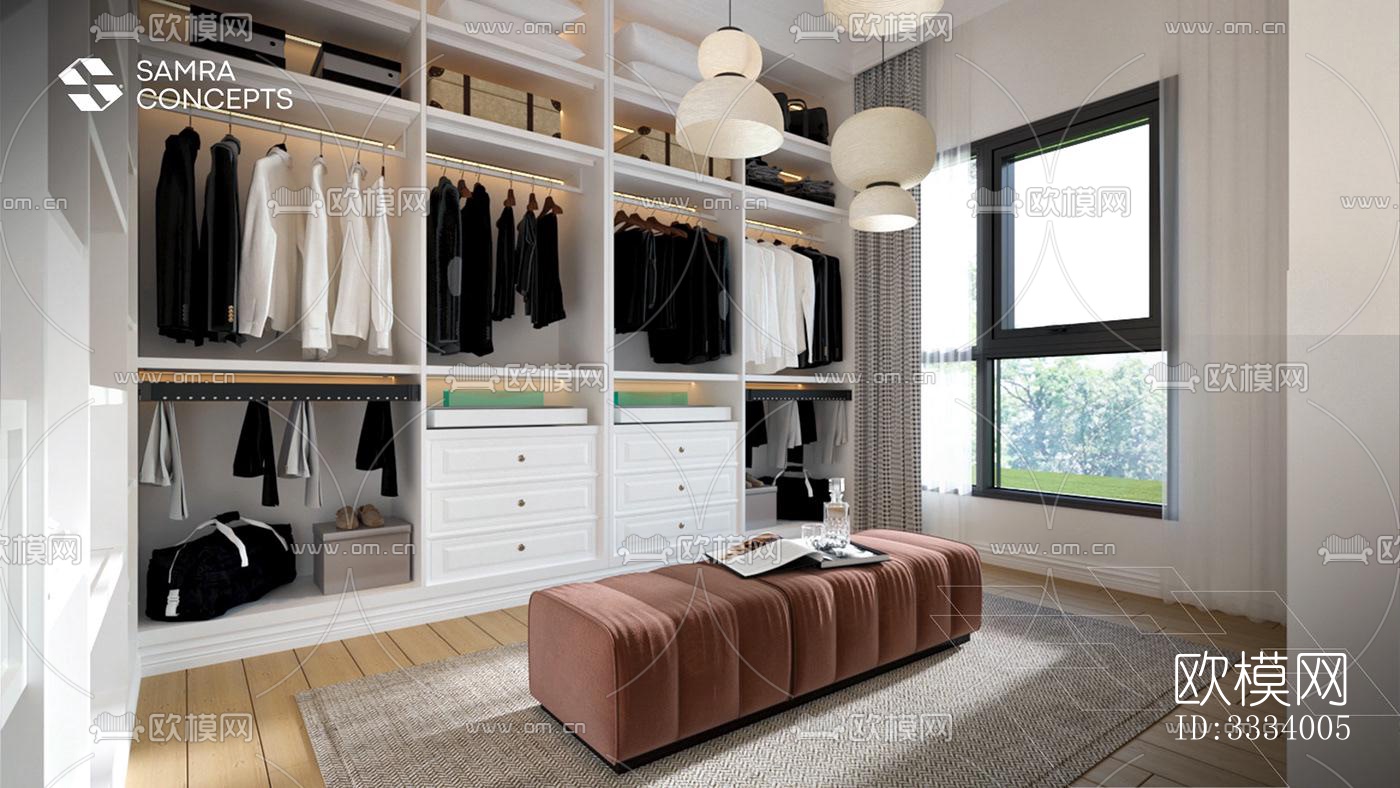 现代卧室效果图下载（渲染图9）