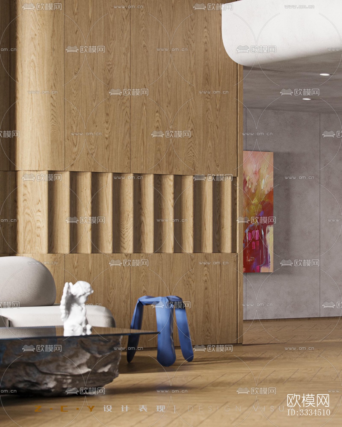 现代客厅效果图下载（渲染图8）