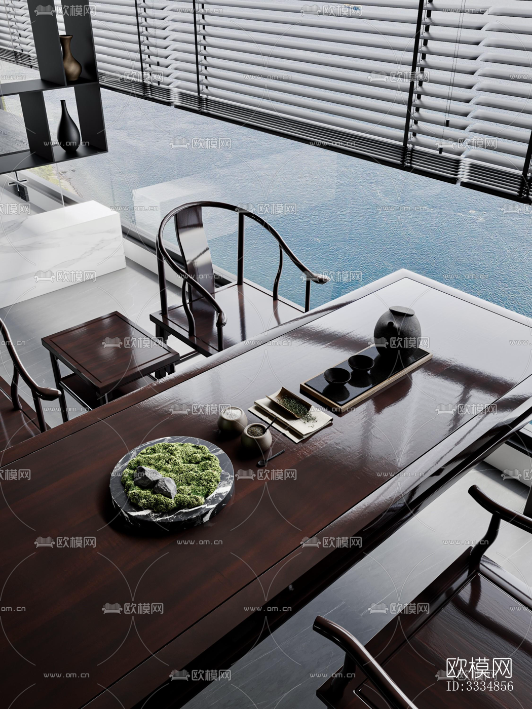 现代餐厅效果图下载（渲染图7）