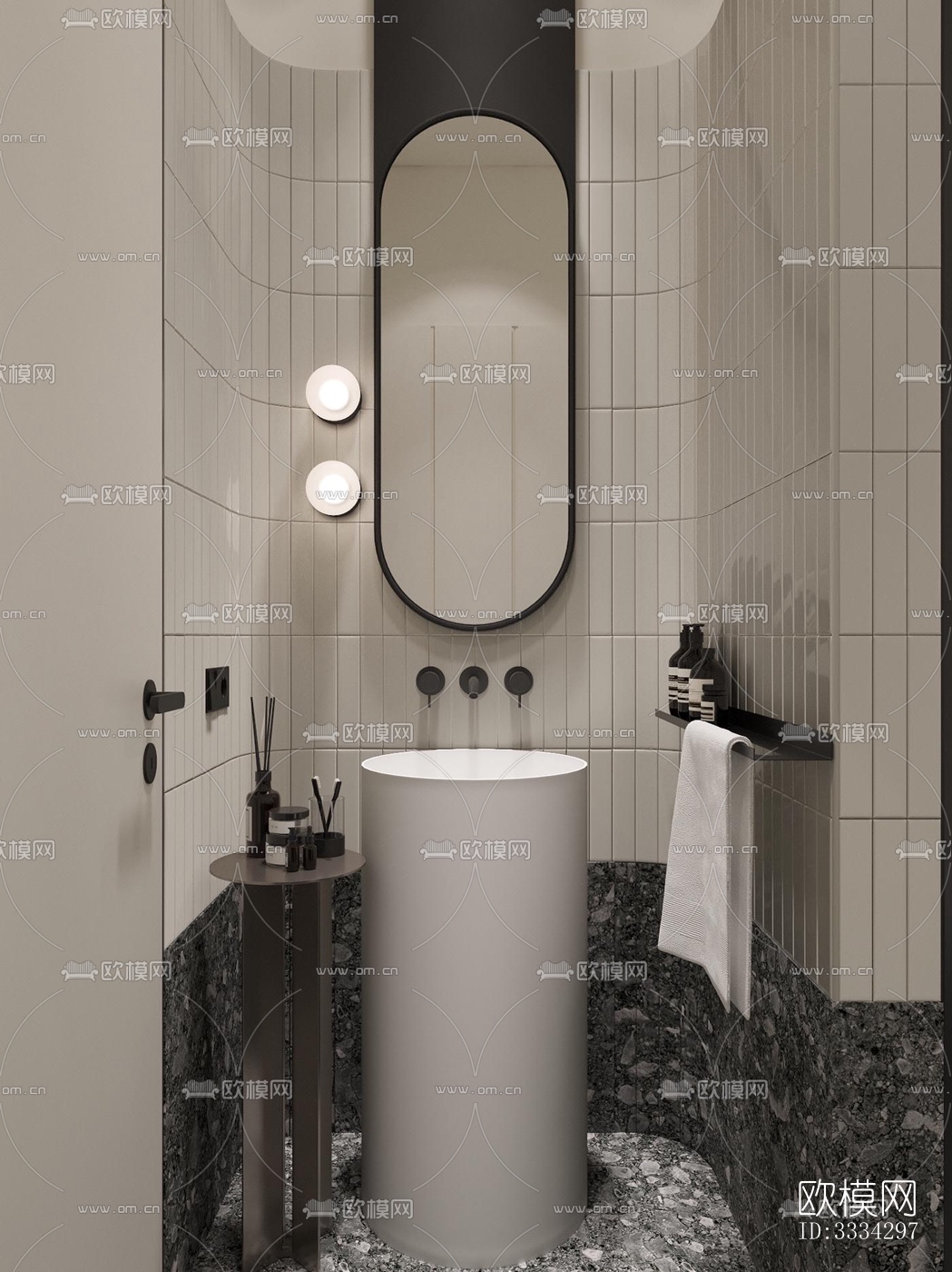 现代卧室效果图下载（渲染图4）