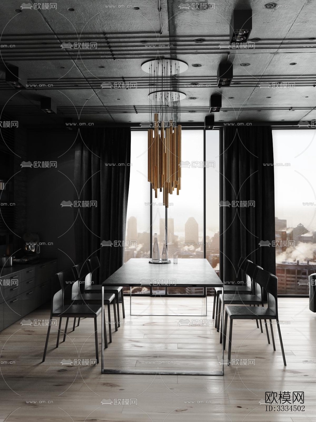 现代客厅效果图下载（渲染图6）