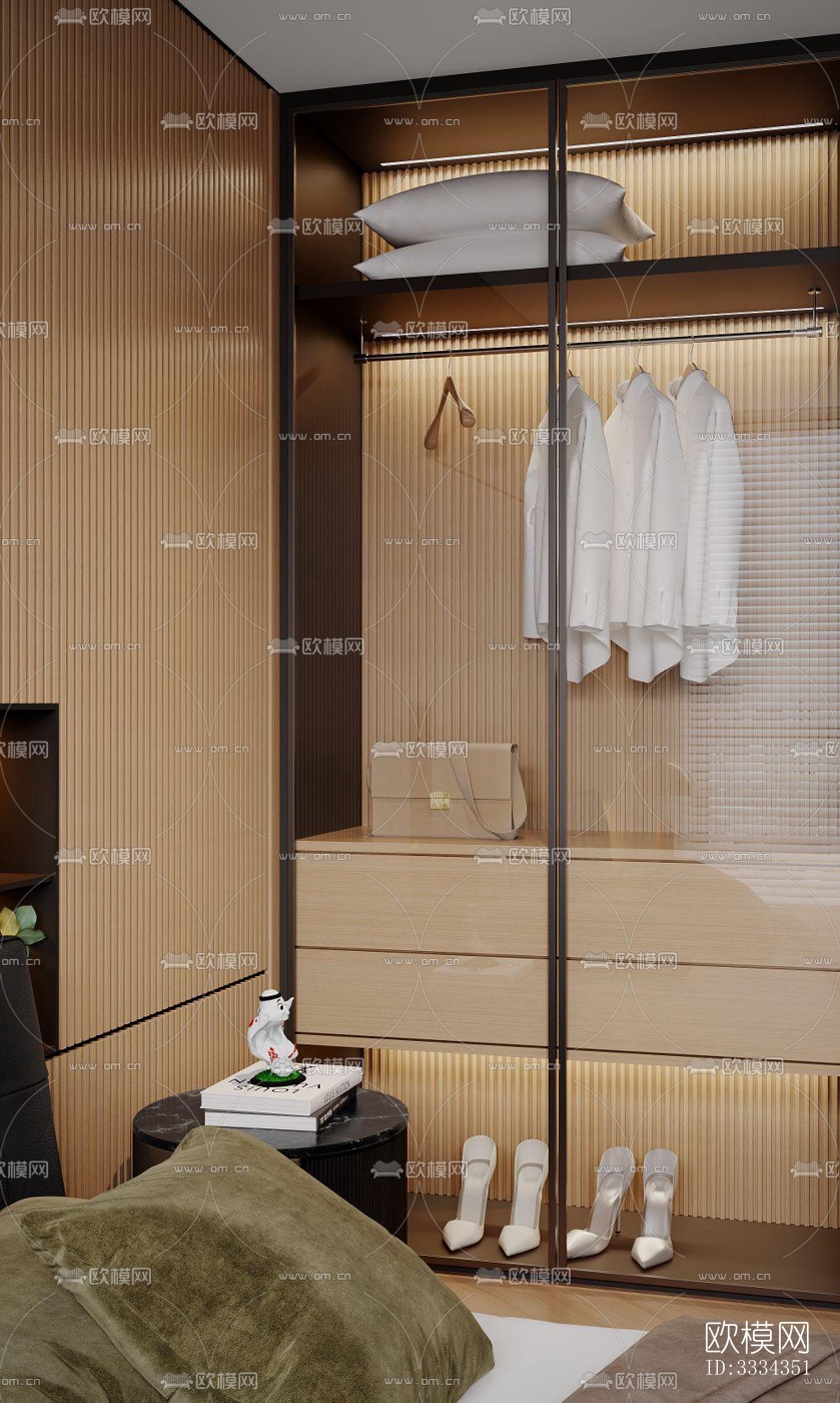 现代卧室效果图下载（渲染图8）