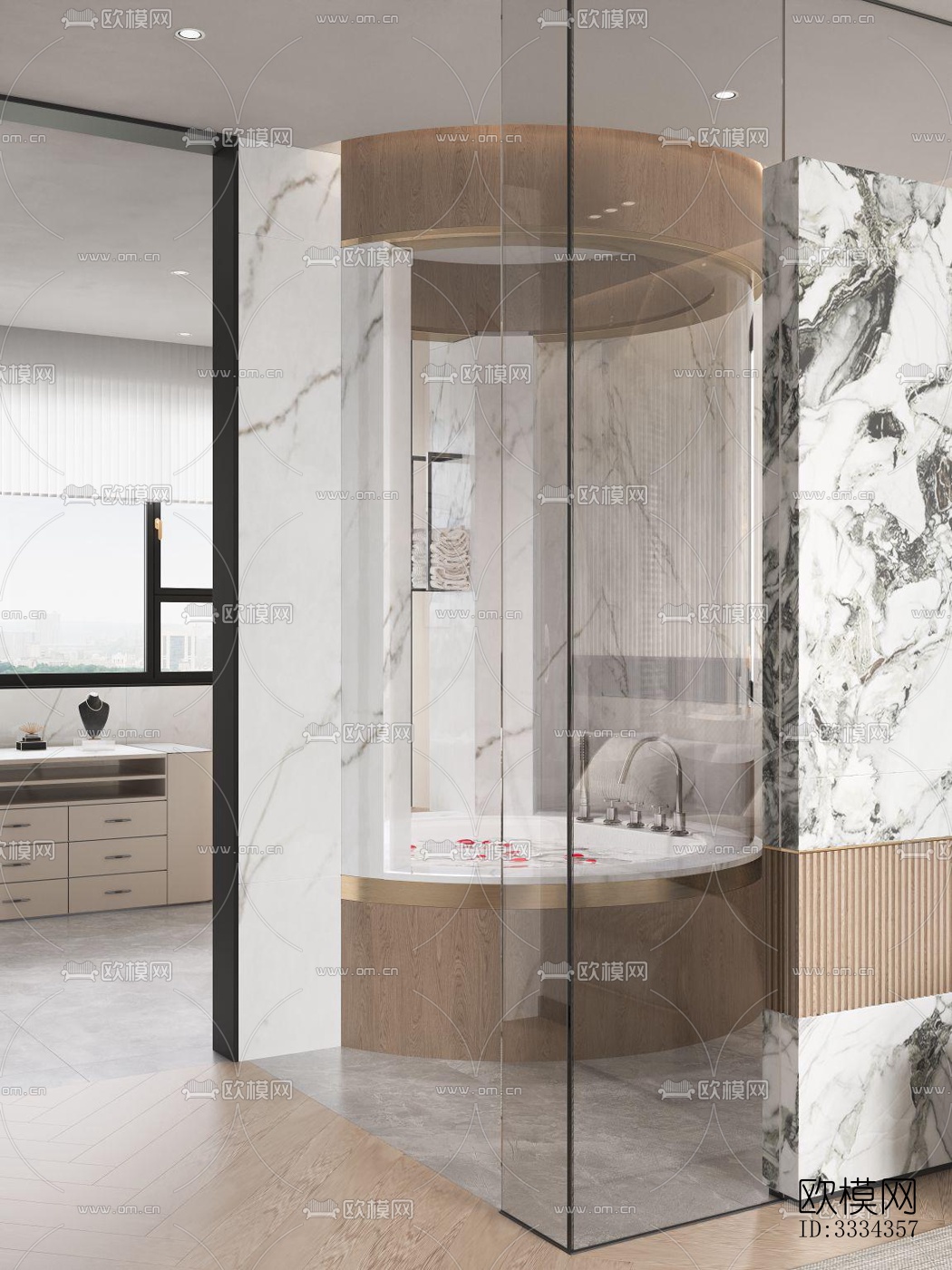 现代卧室效果图下载（渲染图7）