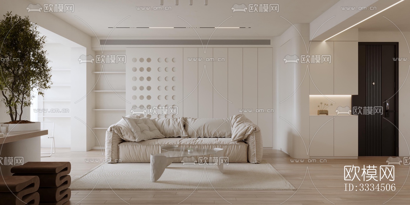 现代客厅效果图下载（渲染图1）