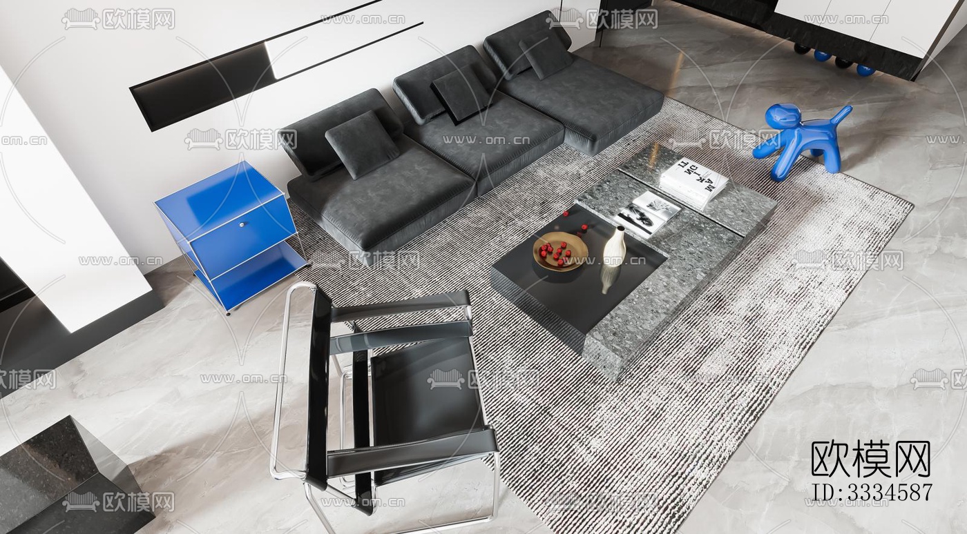 现代客厅效果图下载（渲染图1）