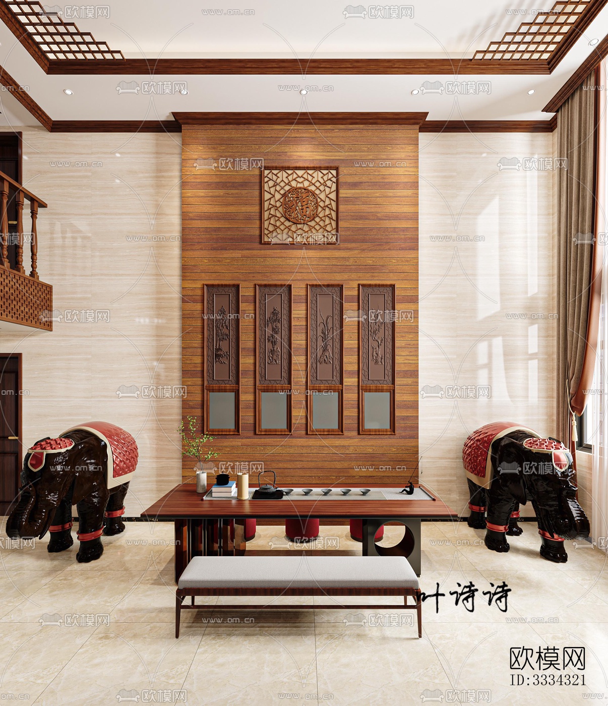 现代卧室效果图下载（渲染图2）