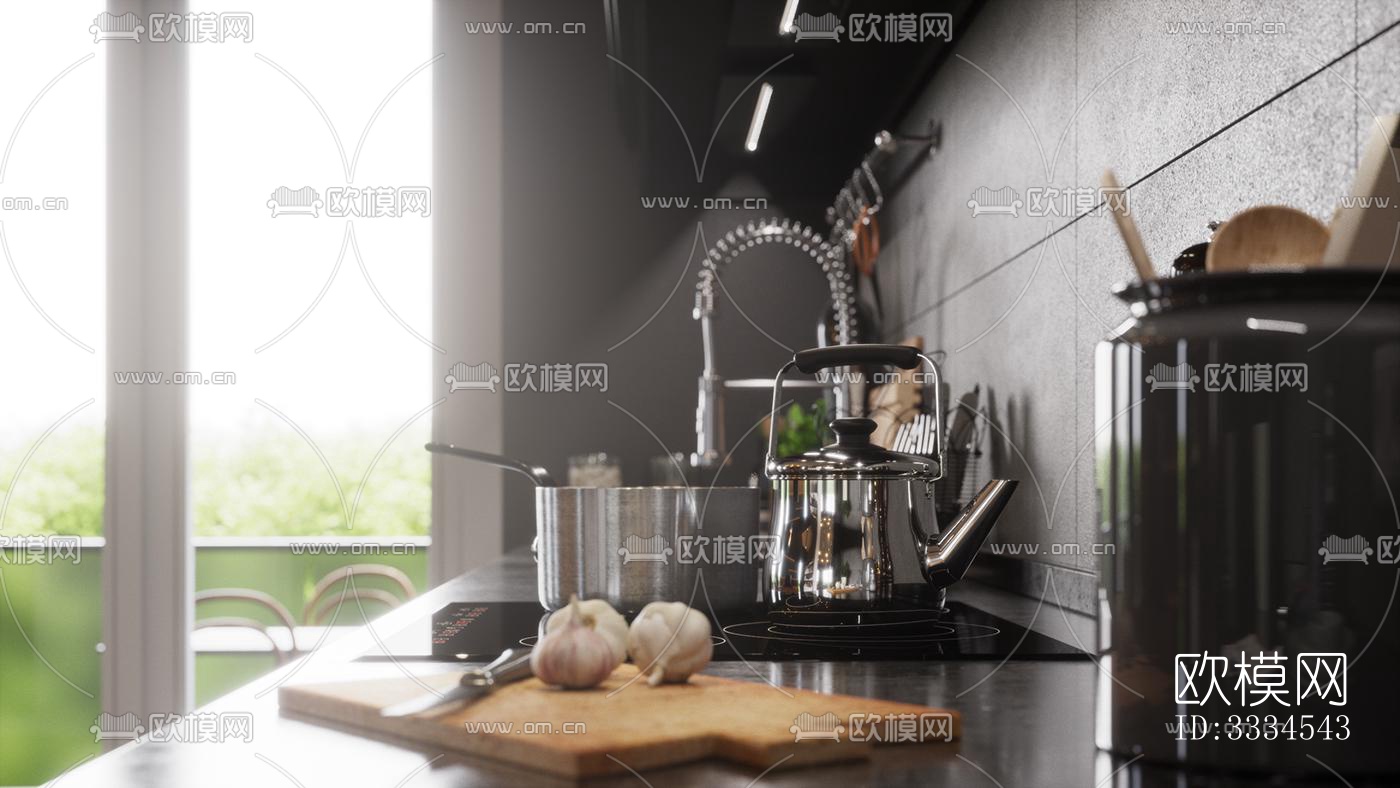 现代客厅效果图下载（渲染图5）