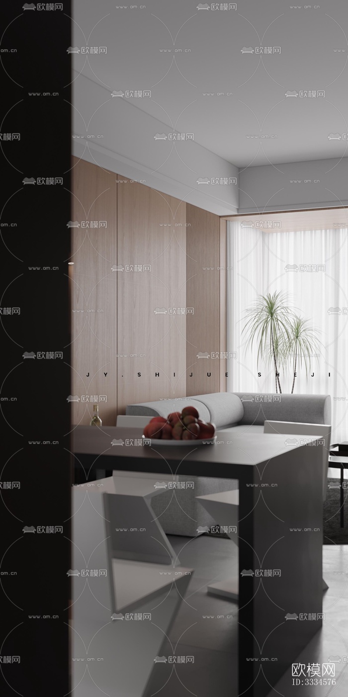 现代客厅效果图下载（渲染图1）
