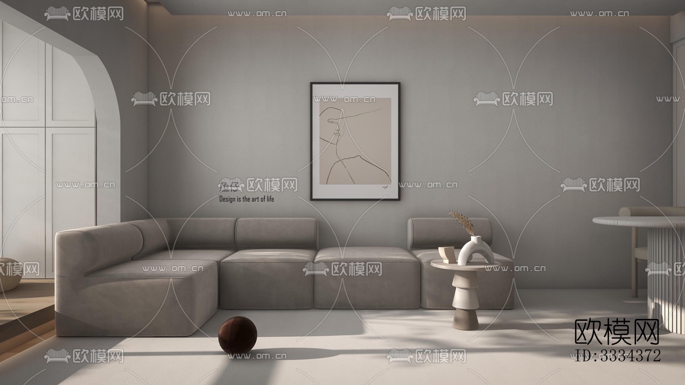 现代卧室效果图下载（渲染图1）