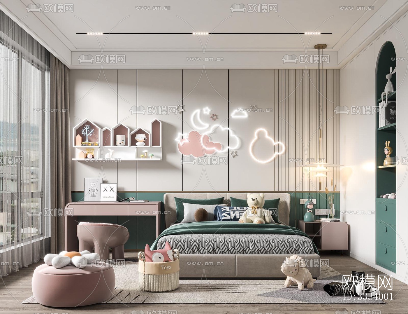 现代儿童房效果图下载（渲染图5）