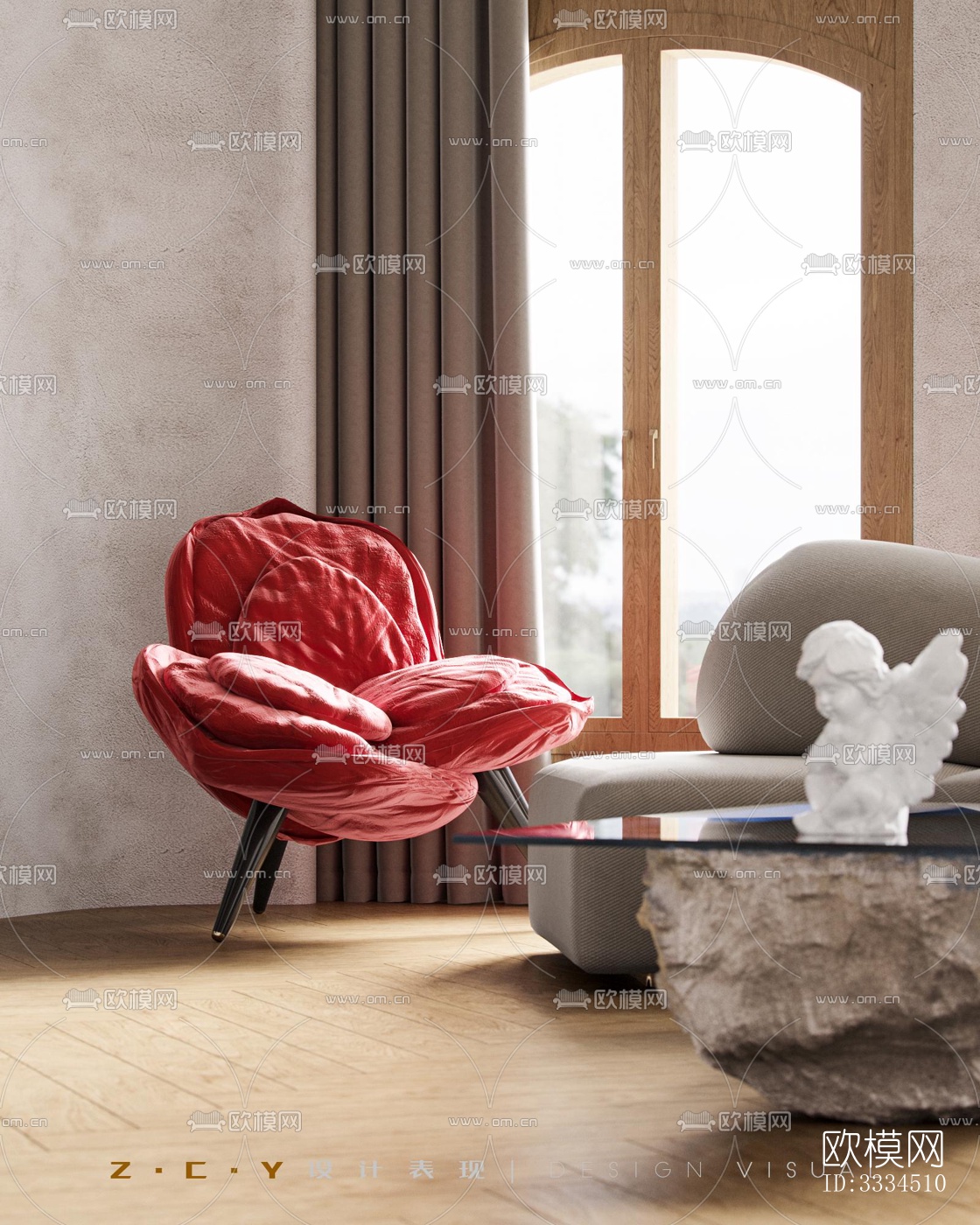 现代客厅效果图下载（渲染图6）