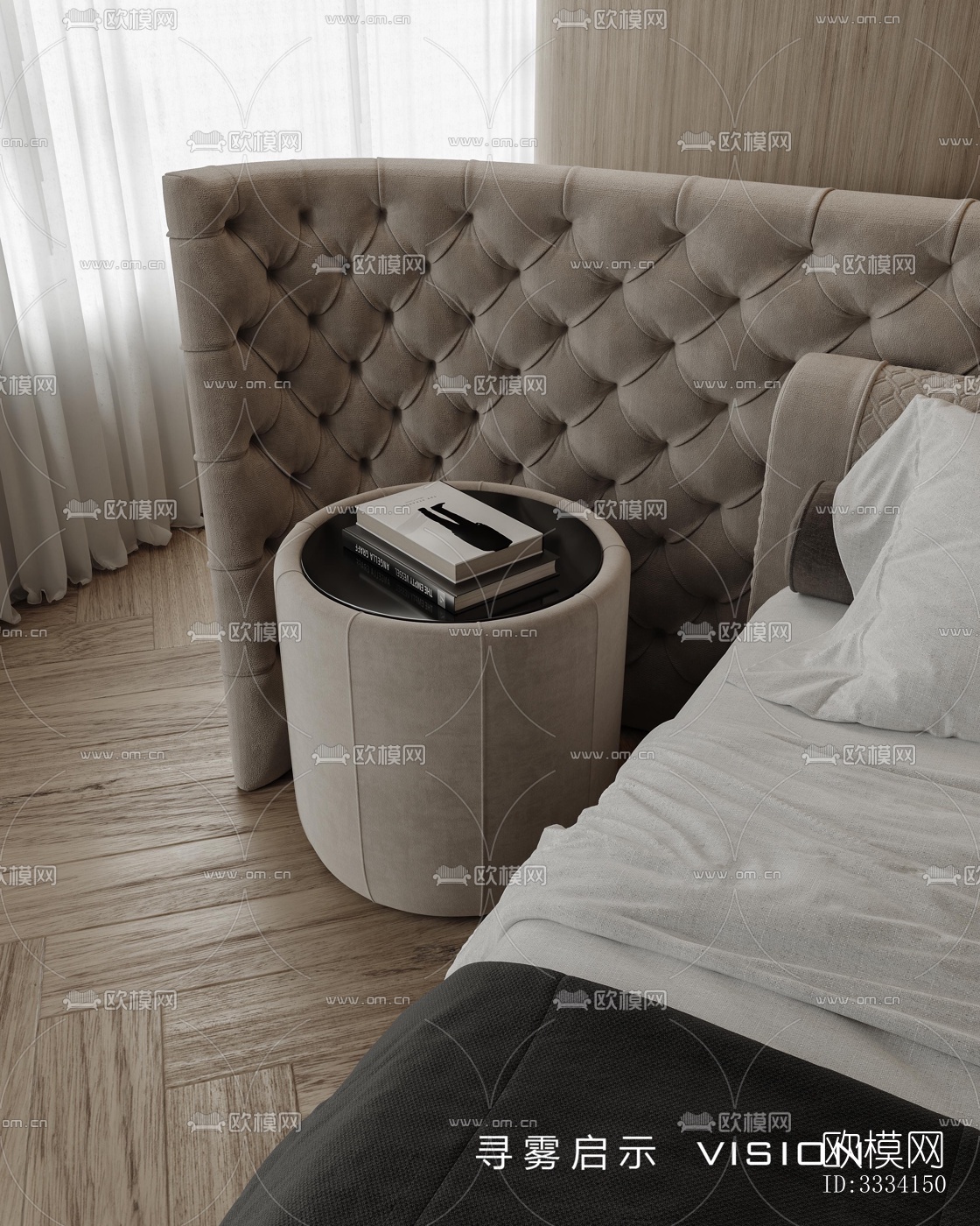 现代卧室效果图下载（渲染图2）