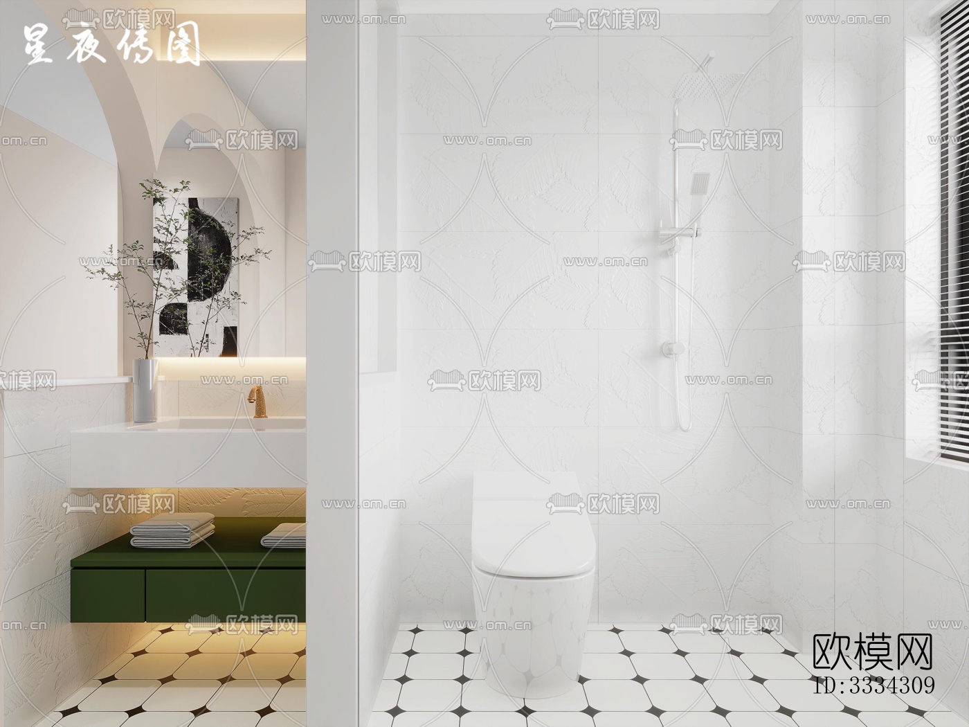 现代卧室效果图下载（渲染图5）