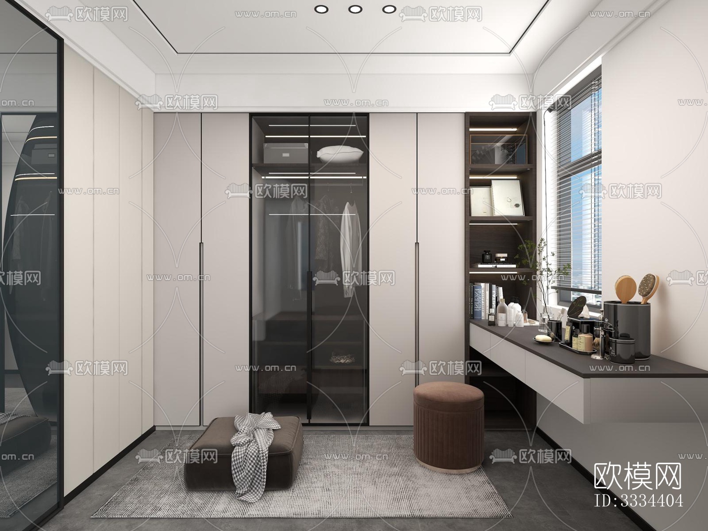 现代卧室效果图下载（渲染图3）