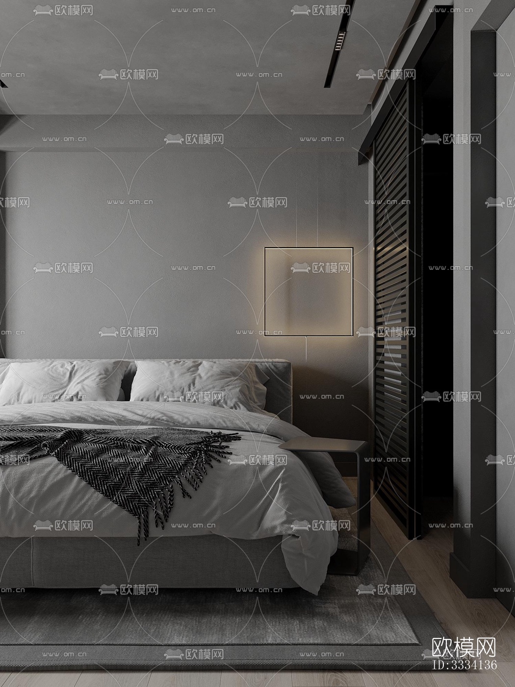 现代卧室效果图下载（渲染图2）