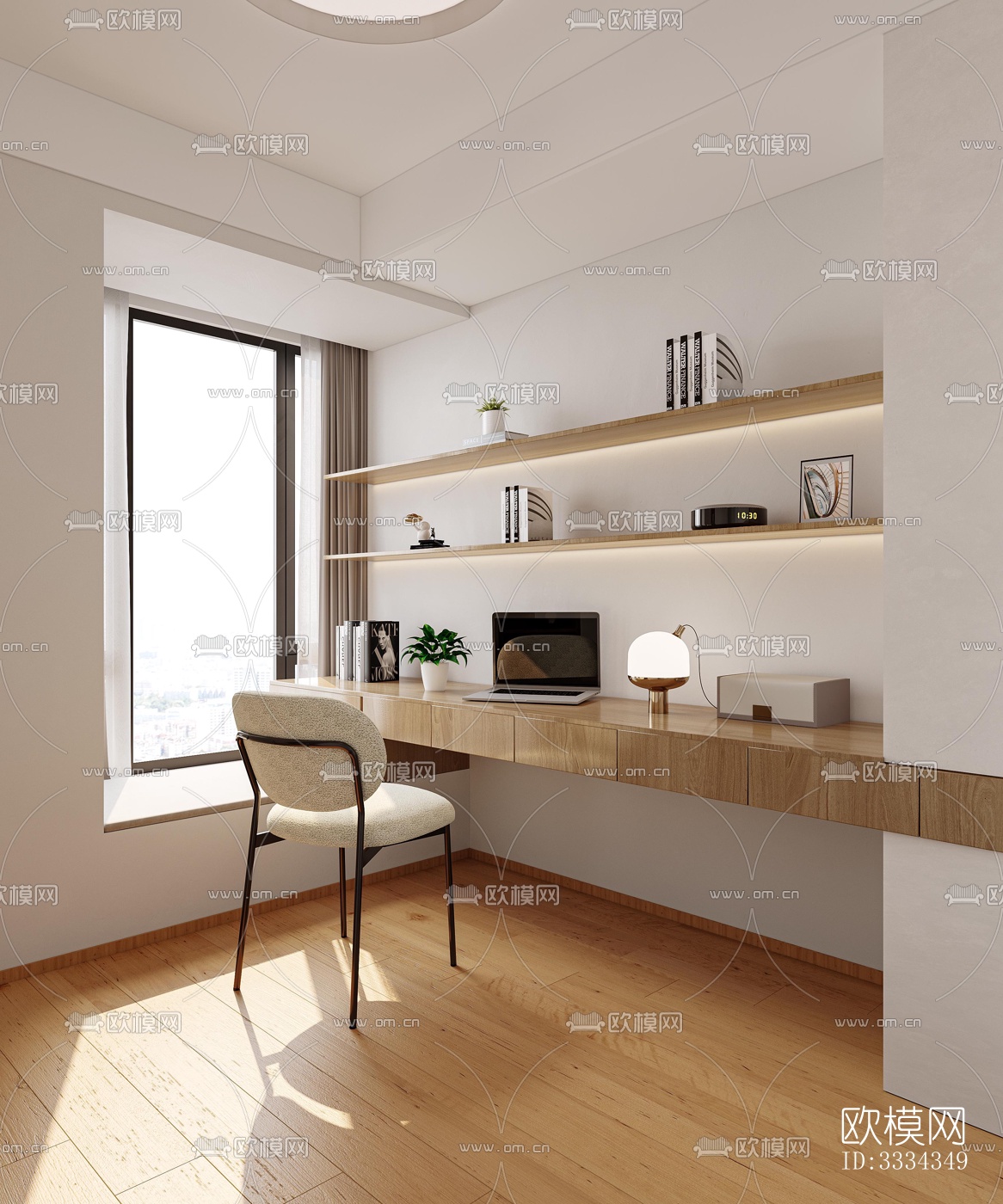 现代卧室效果图下载（渲染图7）