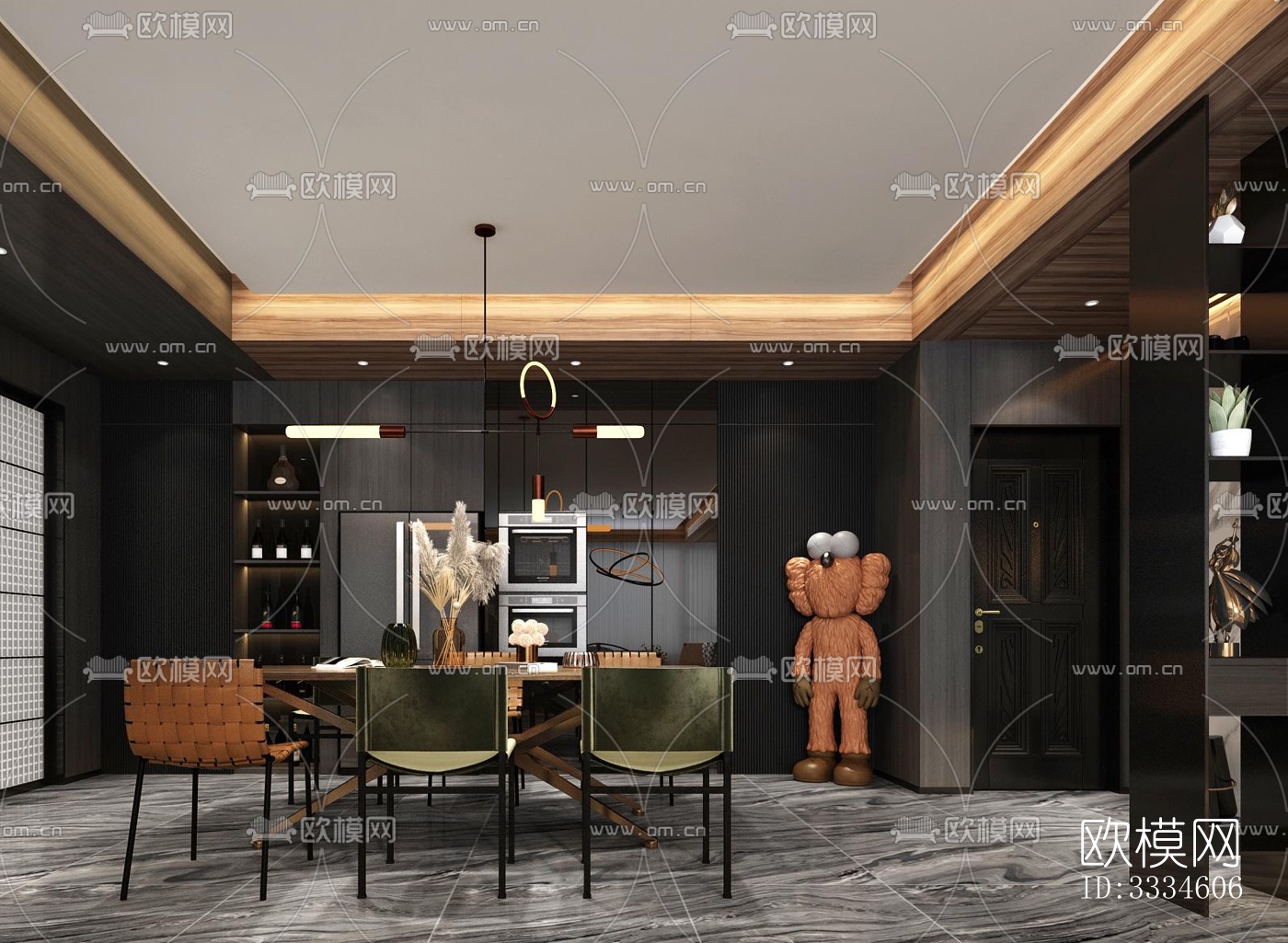 现代客厅效果图下载（渲染图2）