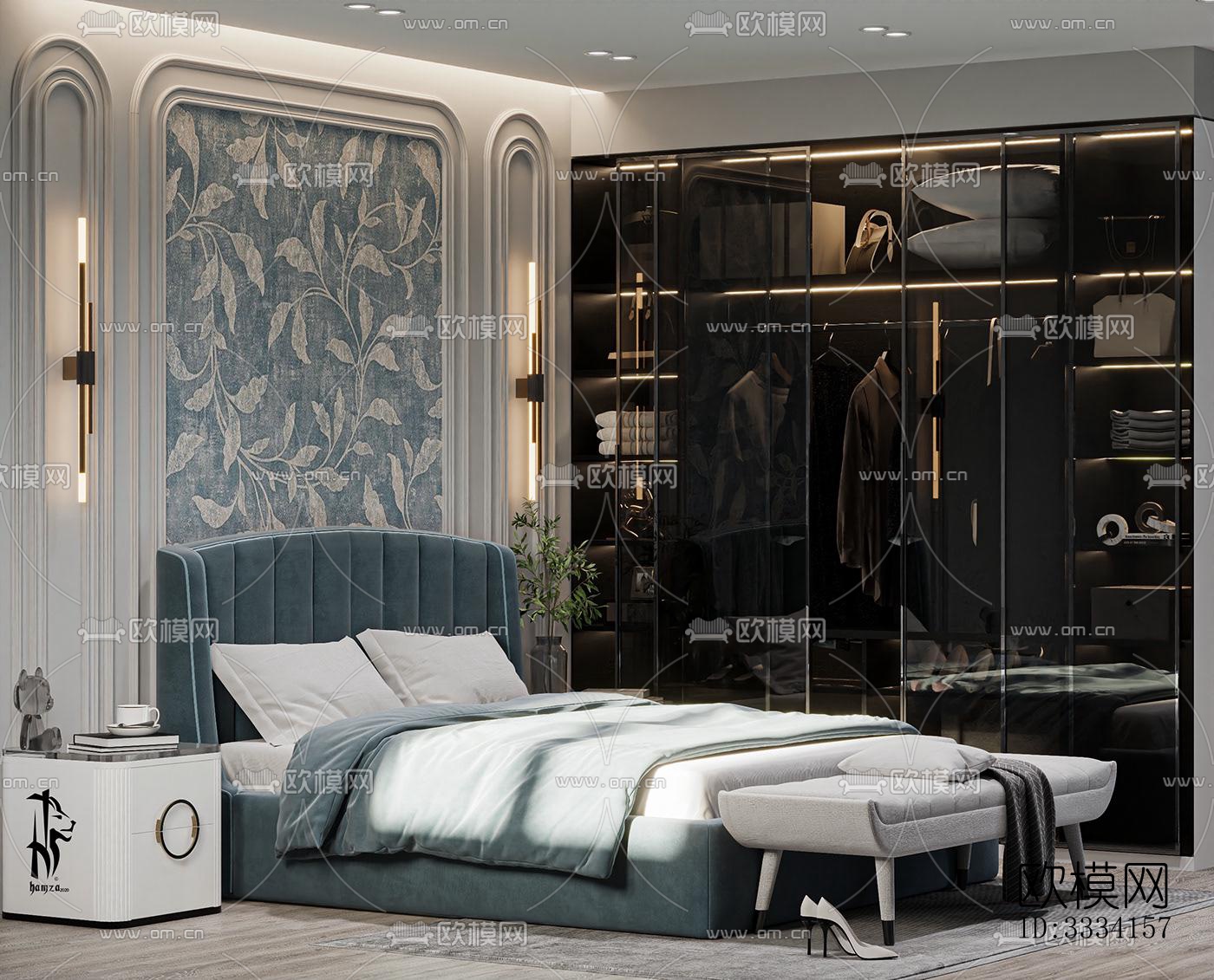 现代卧室效果图下载（渲染图5）