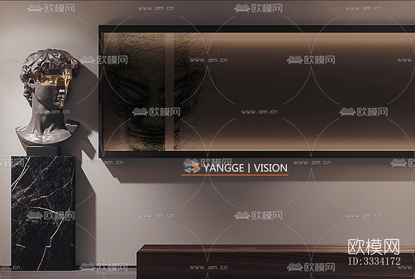 现代卧室效果图下载（渲染图3）