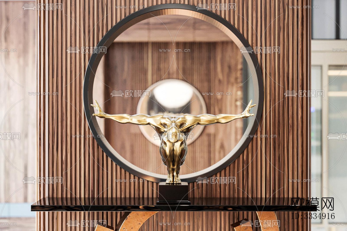 现代餐厅效果图下载（渲染图1）