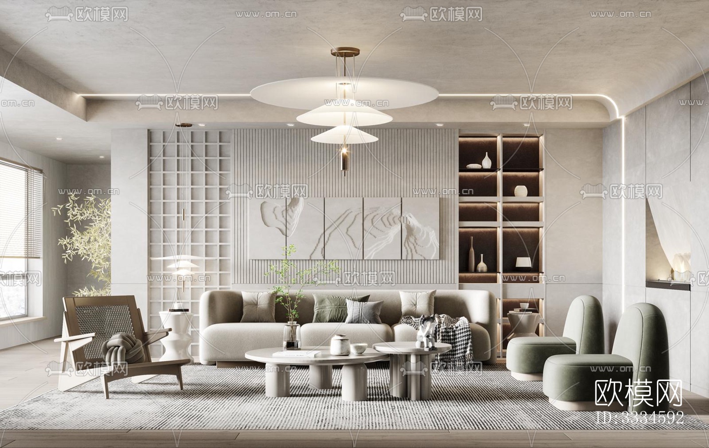 现代客厅效果图下载（渲染图18）