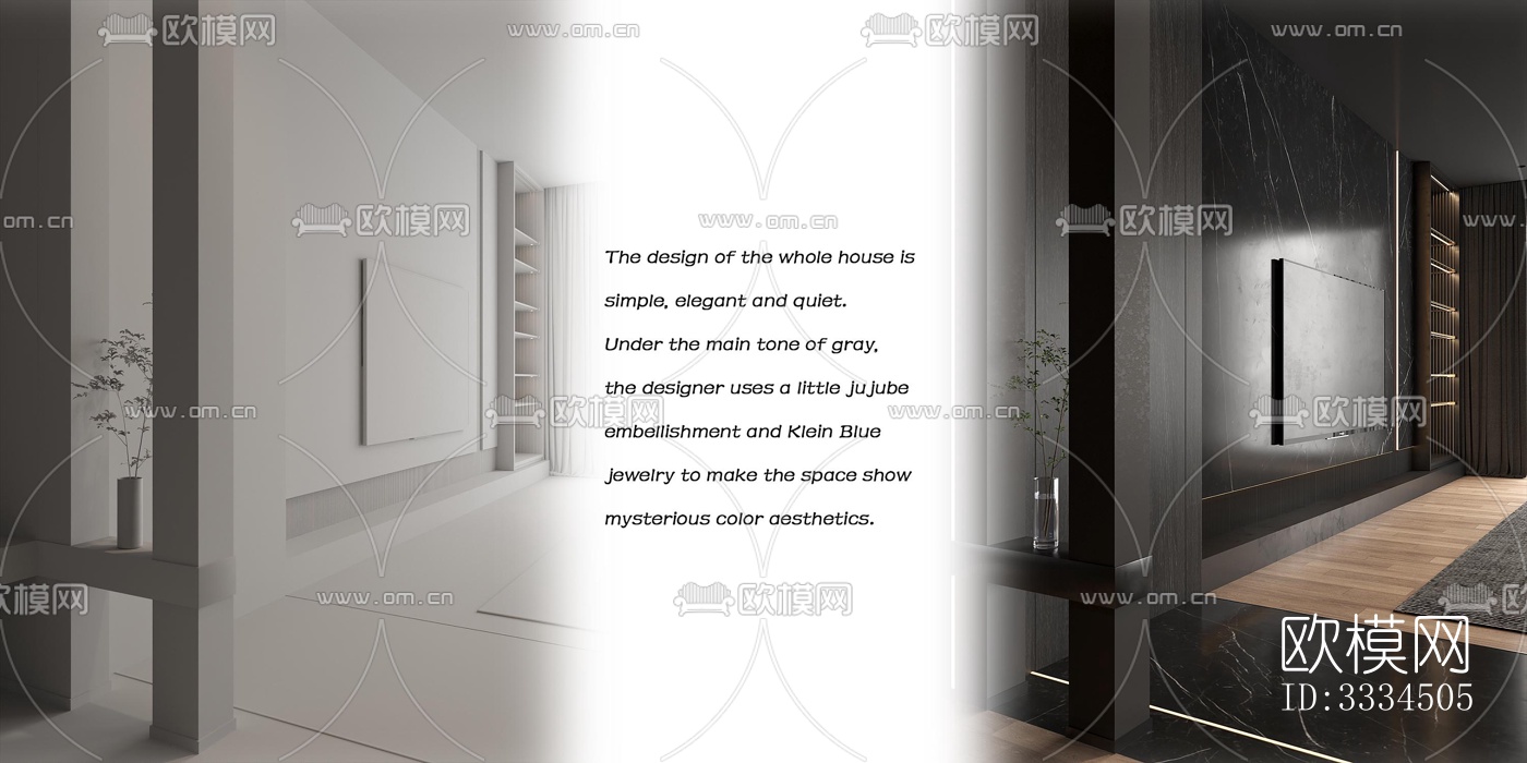 现代客厅效果图下载（渲染图5）