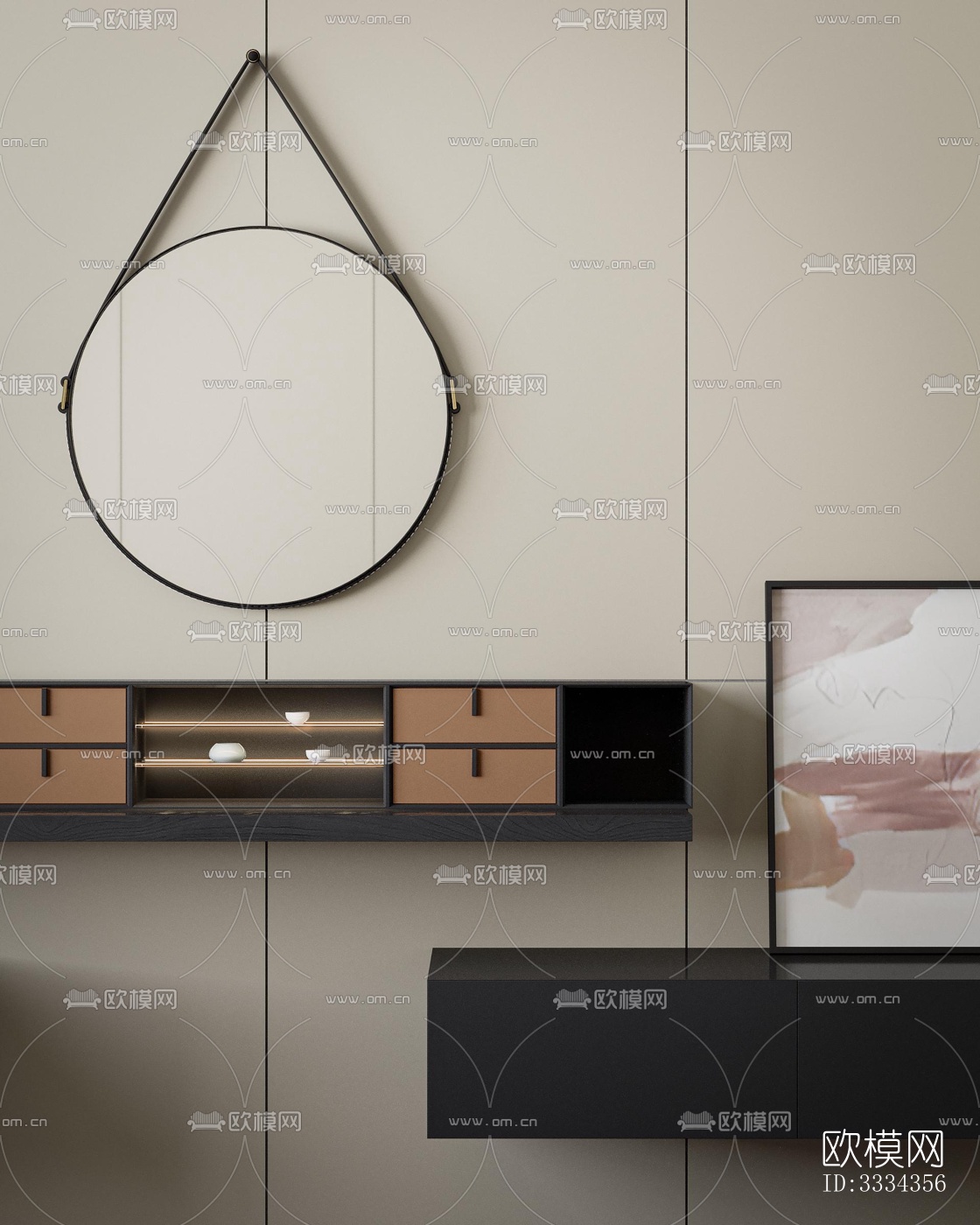 现代卧室效果图下载（渲染图2）